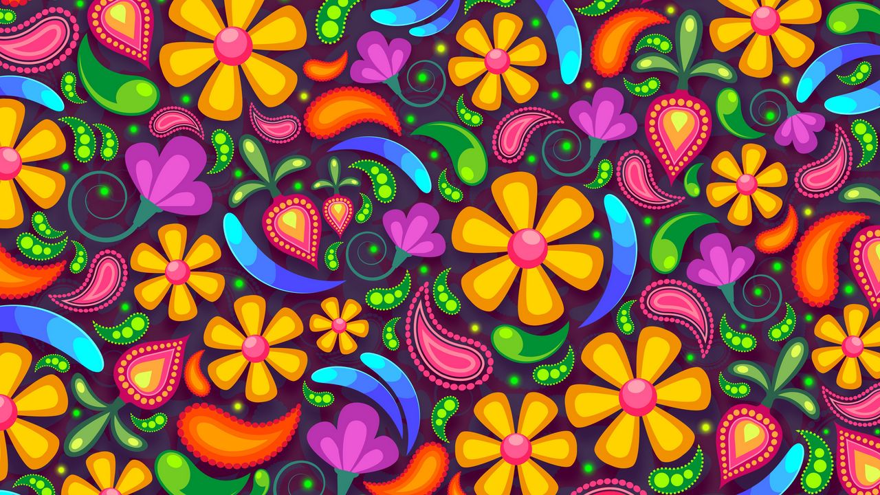 Wallpaper flowers, art, colorful