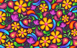 Preview wallpaper flowers, art, colorful