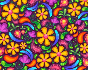 Preview wallpaper flowers, art, colorful