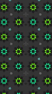 Preview wallpaper flowers, art, patterns, green, black