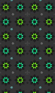 Preview wallpaper flowers, art, patterns, green, black