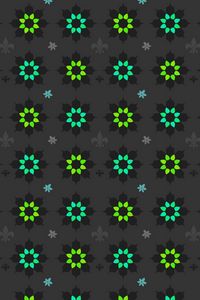 Preview wallpaper flowers, art, patterns, green, black