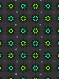 Preview wallpaper flowers, art, patterns, green, black