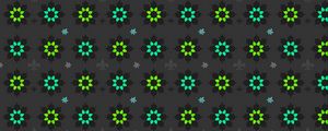 Preview wallpaper flowers, art, patterns, green, black
