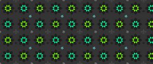 Preview wallpaper flowers, art, patterns, green, black