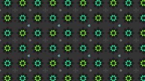 Preview wallpaper flowers, art, patterns, green, black