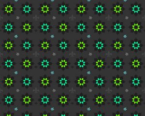 Preview wallpaper flowers, art, patterns, green, black