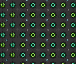 Preview wallpaper flowers, art, patterns, green, black
