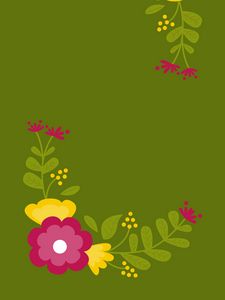 Preview wallpaper flowers, art, vector, branches, leaves