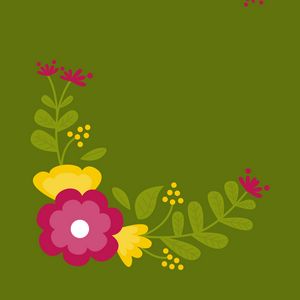 Preview wallpaper flowers, art, vector, branches, leaves