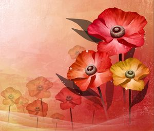 Preview wallpaper flowers, background, colorful, spots, texture