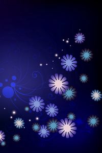 Preview wallpaper flowers, background, dark, patterns