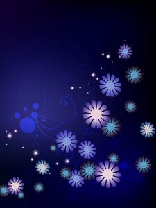 Preview wallpaper flowers, background, dark, patterns