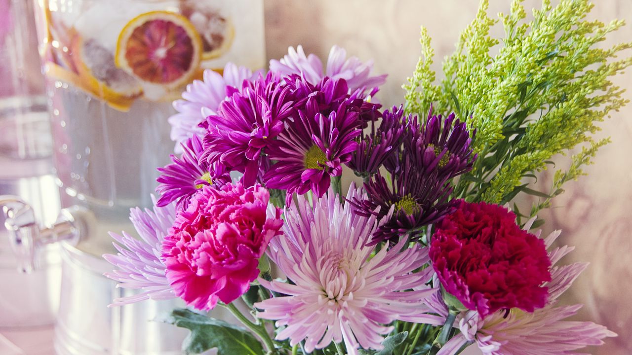 Wallpaper flowers, bouquet, bright