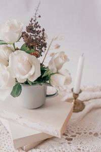 Preview wallpaper flowers, bouquet, mug, still life, light