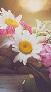 Preview wallpaper flowers, bouquet, petals, vase, aesthetics