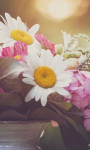 Preview wallpaper flowers, bouquet, petals, vase, aesthetics