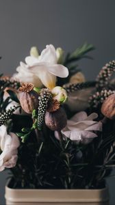 Preview wallpaper flowers, bouquet, vase, composition