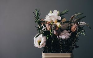 Preview wallpaper flowers, bouquet, vase, composition