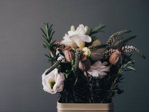 Preview wallpaper flowers, bouquet, vase, composition