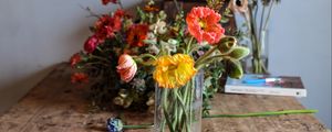 Preview wallpaper flowers, bouquet, vase, decor, colorful