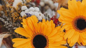 Preview wallpaper flowers, bouquet, vase, bright