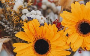 Preview wallpaper flowers, bouquet, vase, bright