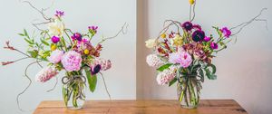 Preview wallpaper flowers, bouquet, vase, composition, aesthetics
