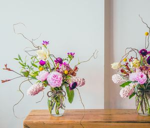 Preview wallpaper flowers, bouquet, vase, composition, aesthetics