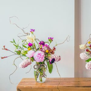 Preview wallpaper flowers, bouquet, vase, composition, aesthetics