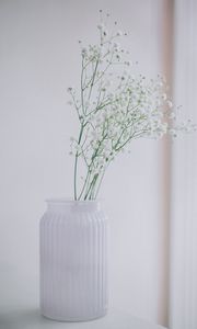 Preview wallpaper flowers, bouquet, vase, white