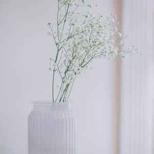Preview wallpaper flowers, bouquet, vase, white