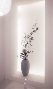 Preview wallpaper flowers, bouquet, vase, light, white
