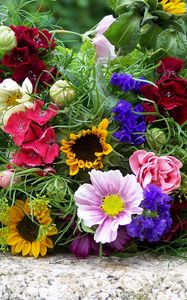 Preview wallpaper flowers, bouquets, colorful, summer, mood