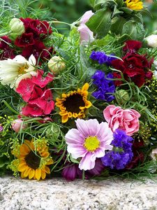 Preview wallpaper flowers, bouquets, colorful, summer, mood