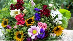 Preview wallpaper flowers, bouquets, colorful, summer, mood