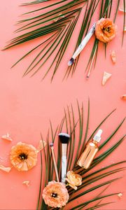 Preview wallpaper flowers, branches, cosmetics, beauty, aesthetics