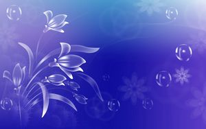 Preview wallpaper flowers, circles, leaves, shape, luster