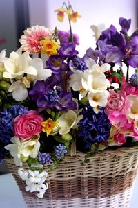 Preview wallpaper flowers, colorful, different, basket, flower, beautiful