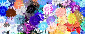 Preview wallpaper flowers, colorful, drawing, oil