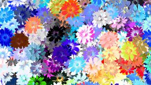 Preview wallpaper flowers, colorful, drawing, oil