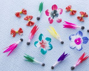 Preview wallpaper flowers, figurines, colorful, crafts