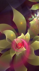 Preview wallpaper flowers, fractal, line, pattern, color