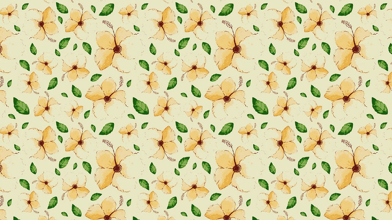 Wallpaper flowers, leaves, pattern, floral, art