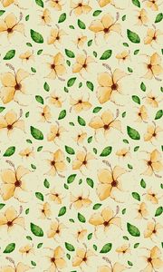 Preview wallpaper flowers, leaves, pattern, floral, art