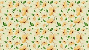 Preview wallpaper flowers, leaves, pattern, floral, art