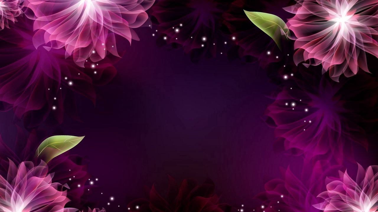 Wallpaper flowers, leaves patterns, background
