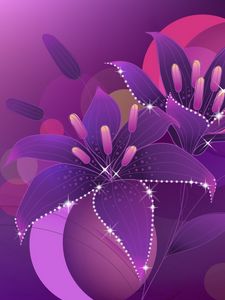 Preview wallpaper flowers, lily, lilac, shine