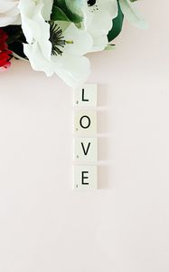 Preview wallpaper flowers, love, words, spring