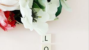 Preview wallpaper flowers, love, words, spring